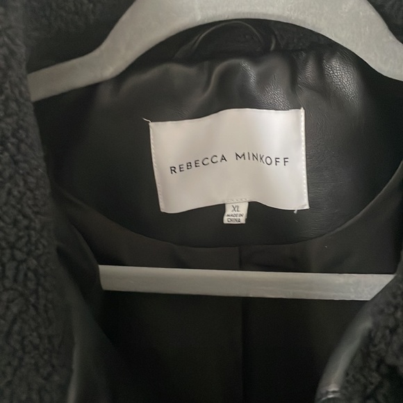 Rebecca Minkoff Black Sherpa Jacket XL worn once - Picture 2 of 4